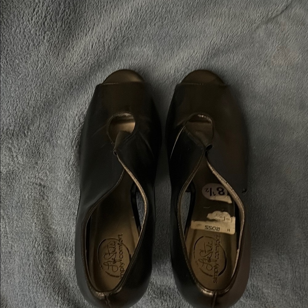 Women's Black Peep Toe Shoes
